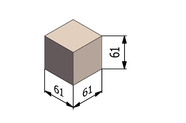 BLOCK 61X61X61 M