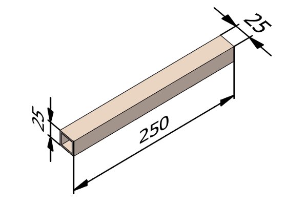 SQUARE TUBE 25 M