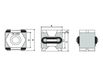 OK-VISE low-profile clamps dimension double-wedge models