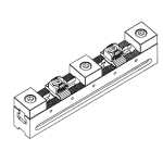 A fixture set for multiple workpiece clamping.