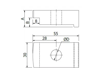 Installation clamps dimensions