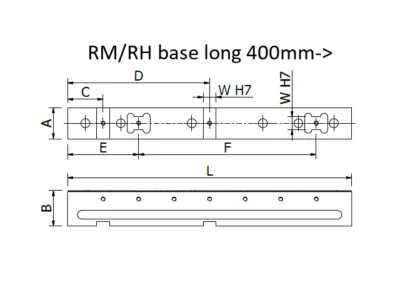 RM/RH positioning key machining dimensions