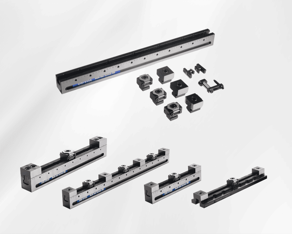 Modular fixture system components.