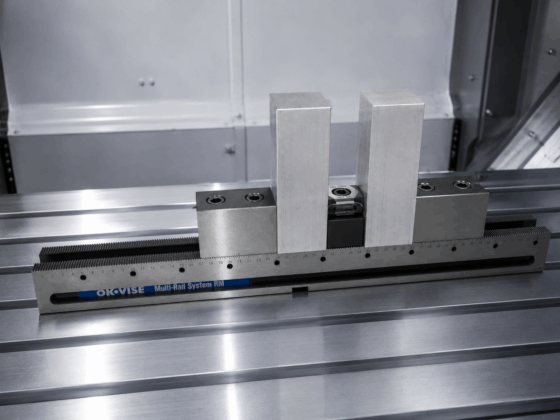 Workholding fixture for tall workpieces.