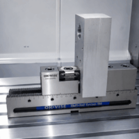 Workholding setup tall workpiece.