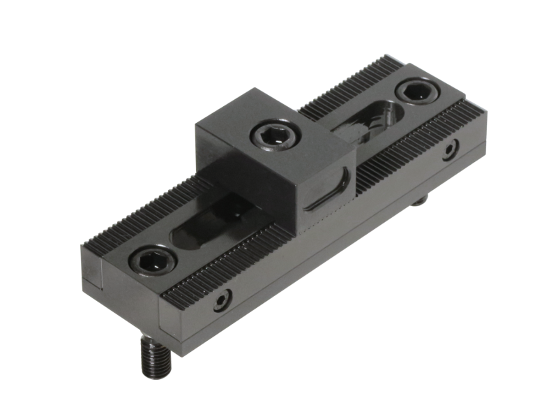 Adjustable stopper for modular workholding system.