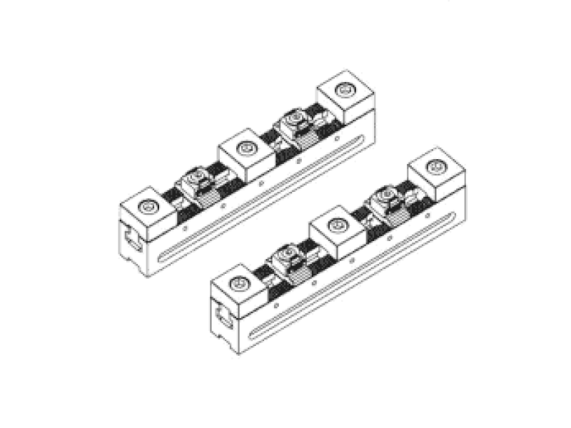 Multi-Rail RM set for two forkpieces.